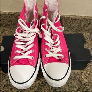 Converse Pink High-Top Sneakers Unisex Men 8 Women 10